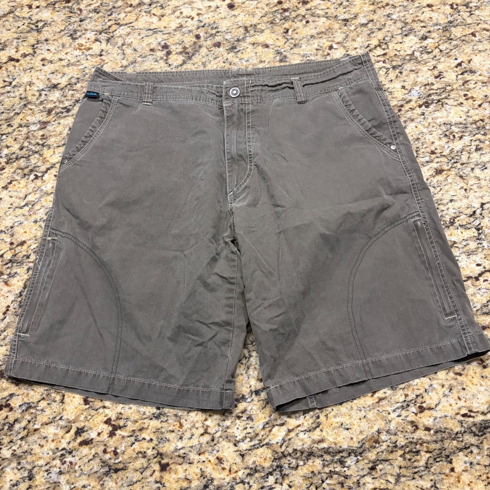 Kuhl Mens Hiking Shorts Charcoal Gray Size 38 Outdoor Cargo Trail Casual ws